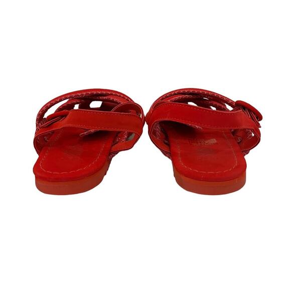 Farm Rio Zigzag Stitch Sandal In Red Size 8 - Picture 8 of 10